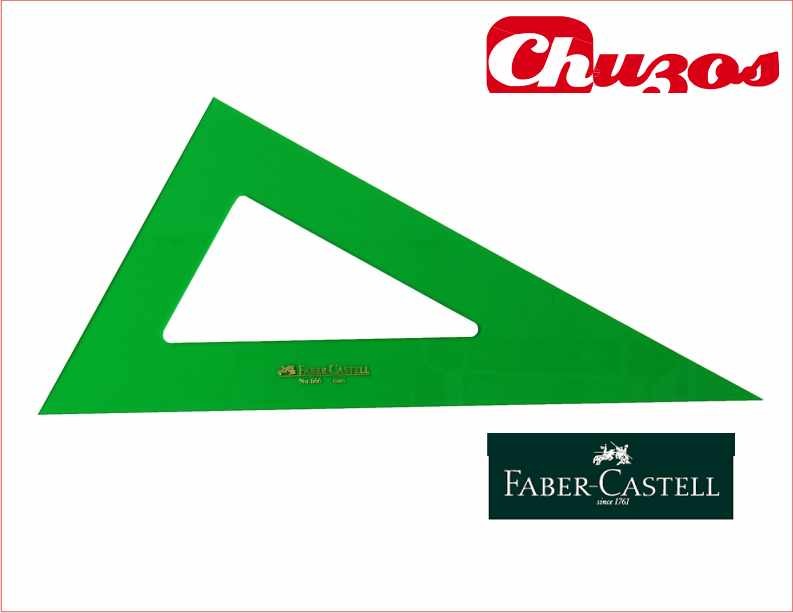 Cartabón 16 cms sin bisel, sin graduar, Faber-Castell