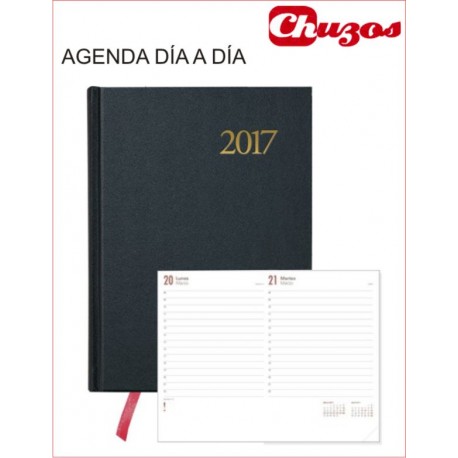 AGENDA SEGOVIA DIA A DIA 14 x 20 CM NEGRA DOHE