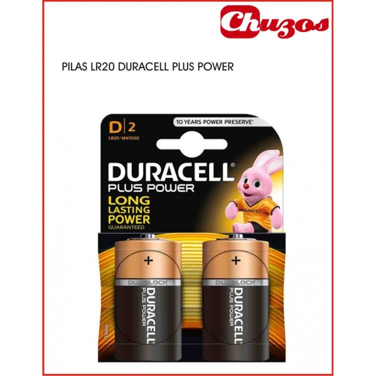 Pilas LR20 Duracell Plus Power 2 uds al mejor precio