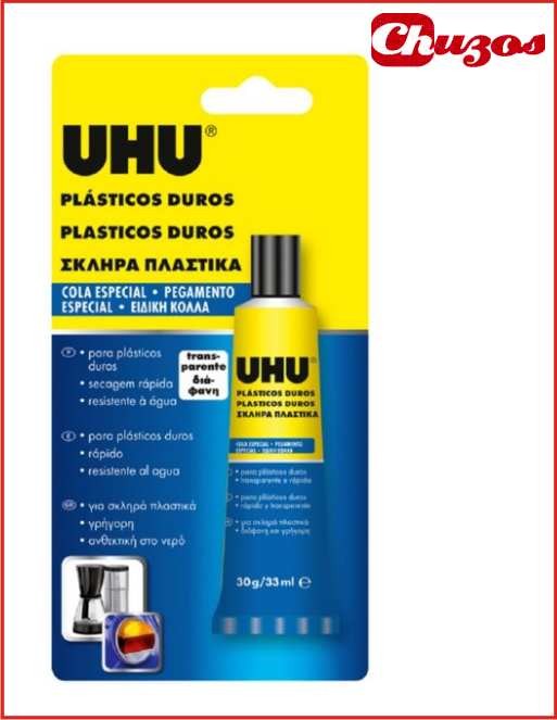 Pegamento para plastico duro UHU al mejor precio