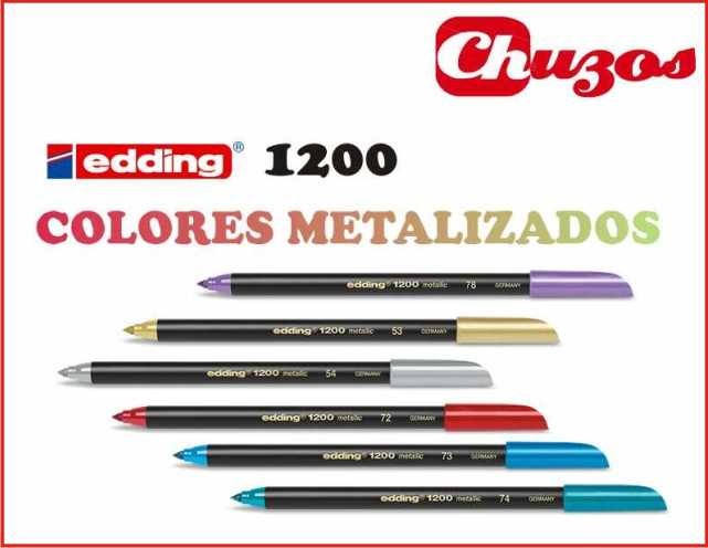 edding 1200 rotulador de color metálico - plata - x1