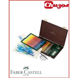 LAPICES COLORES FABER CASTELL ACUARELABLES ESTUCHE MADERA 48 UDS