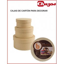 CAJAS CARTON PARA DECORAR REDONDAS PMA1742202 DOCRAFTS