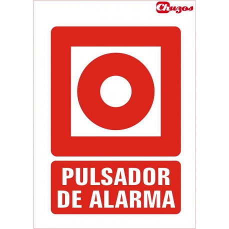SEÑAL PULSADOR DE ALARMA PVC 21 X 29,7 CM
