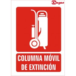 SEÑAL COLUMNA MOVIL DE EXTINCION PVC 21 X 29,7 CM