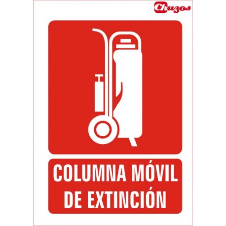 SEÑAL COLUMNA MOVIL DE EXTINCION PVC 21 X 29,7 CM