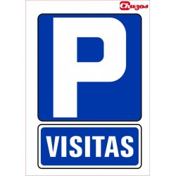 SEÑAL PARKING VISITAS PVC 21 X 29,7 CM