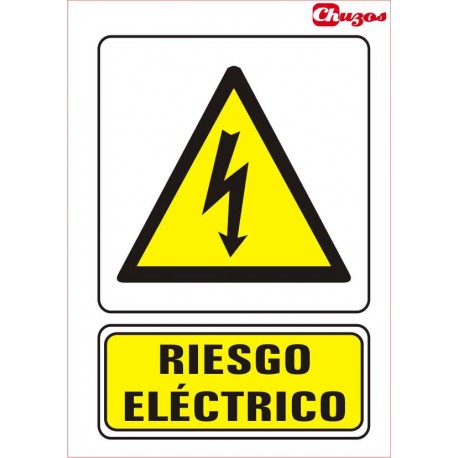 SEÑAL RIESGO ELECTRICO PVC 21 X 29,7 CM