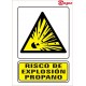 SINAL RISCO EXPLOSION PROPANO PVC 21 X 29,7 CM