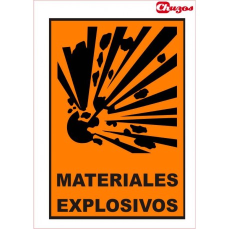 SEÑAL MATERIALES EXPLOSIVOS PVC 21 X 29,7 CM