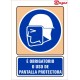 SINAL E OBRIGATORIO O USO DE PANTALLA PROTECTORA PVC 21 X 29,7 CM