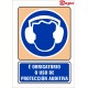 SINAL E OBRIGATORIO O USO DE PROTECCION AUDITIVA PVC 21 X 29,7 CM
