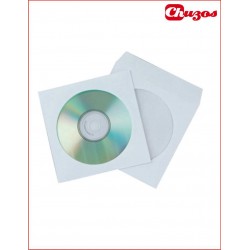 SOBRE PAPEL CD / DVD VENTANA 108 MM 125 X 125 MM 50 UDS