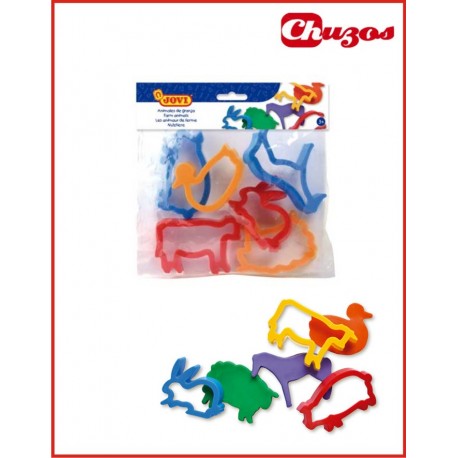 z MOLDES PLASTILINA JOVI ANIMALES GRANJA 6 UDS ART.7G
