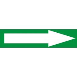 Señal indicadora de dirección de 50 x 12 cms verde blanco