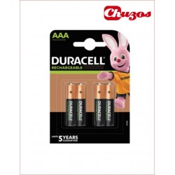 PILAS RECARGABLE AAA HR03 DURACELL 4 UDS