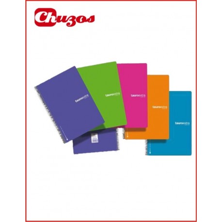 Cuaderno espiral A4 Tauro hoja blanca 80 hjs tapa blanda