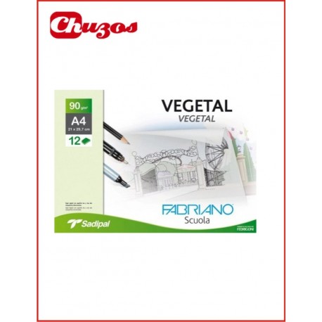 LAMINA PAPEL VEGETAL A4 90 GRS 12 UDS FABRIANO