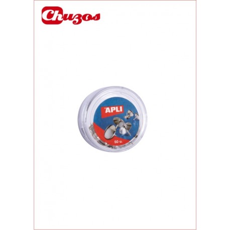 CHINCHETAS PLATEADAS 50 UDS APLI