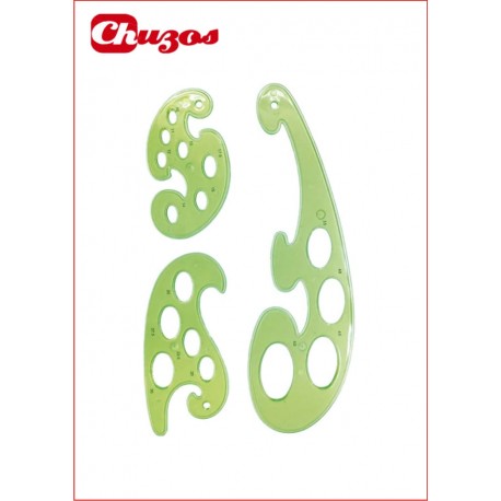 PLANTILLAS CURVAS 3 UDS ARTES